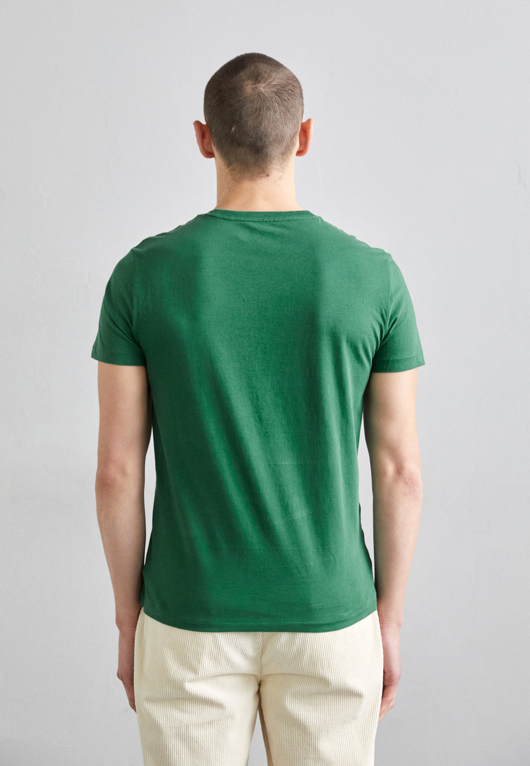 Polo Ralph Lauren T-shirt col rond coupe slim en jersey personnalisé - T-shirt basique - vert antique