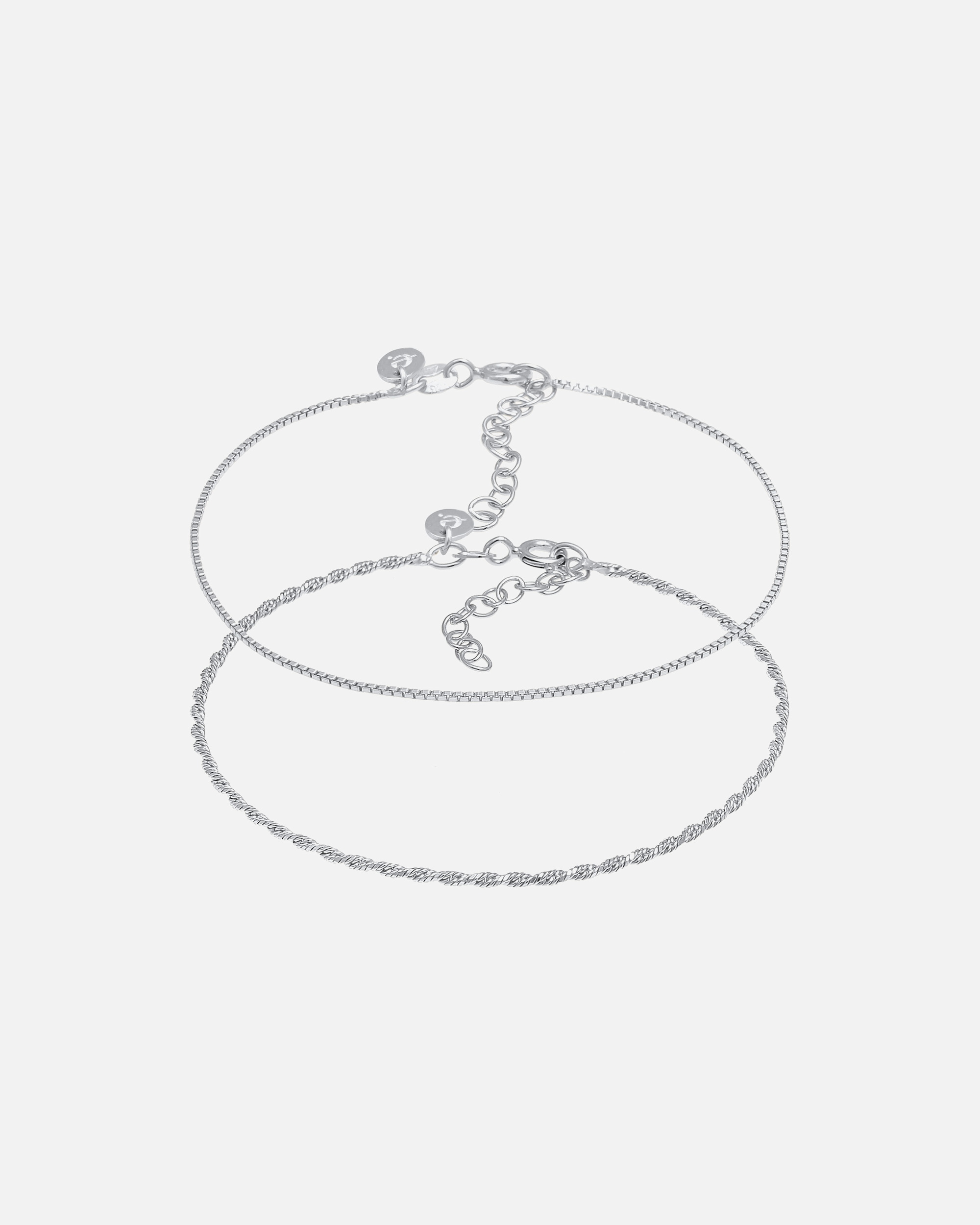 Elli PREMIUM Ensemble pour dames Collier cordon vénitien de base en filigrane ajustable en argent 925 Sterling