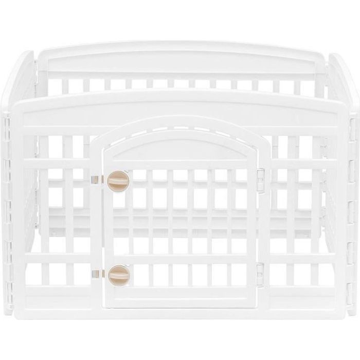 Iris Ohyama Puppy Speelbox / Hondenren, Modulair, Weerbestendig, voor Honden - Pet Circle - CI-604E, Wit