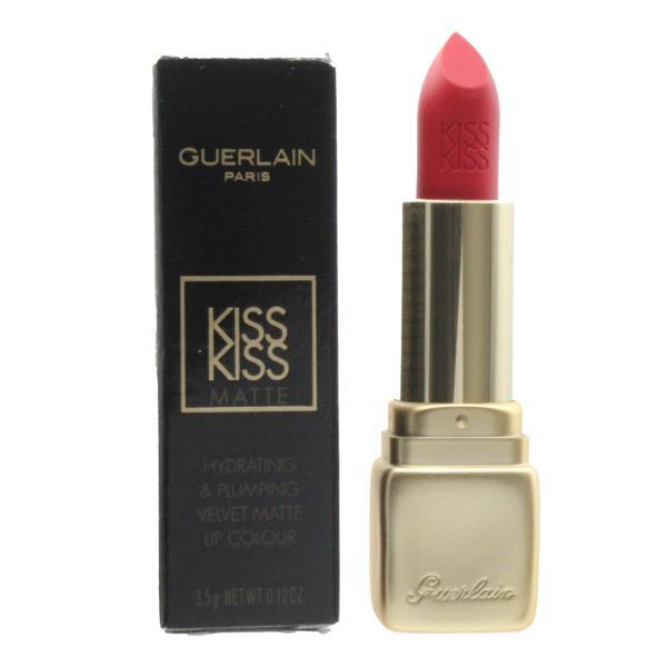 Matná rtěnka Guerlain KissKiss M331 Chilli Red