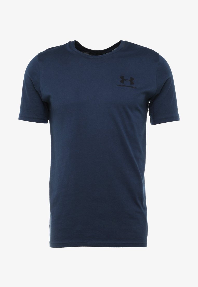 Under Armour logo op de linkerborst - T-shirt met print - academy/zwart