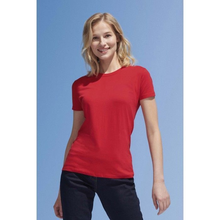 Dames T-shirt - SOL'S - Imperial - Heather Grey - 100% Katoen - Korte Mouwen