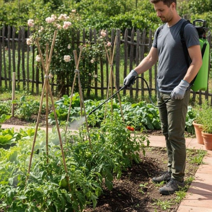 Pulvérisateur de Jardin 8L + Lance 60cm poignée tuyau 1.20m - Pulvérisateur à main Spray et Jet VITO