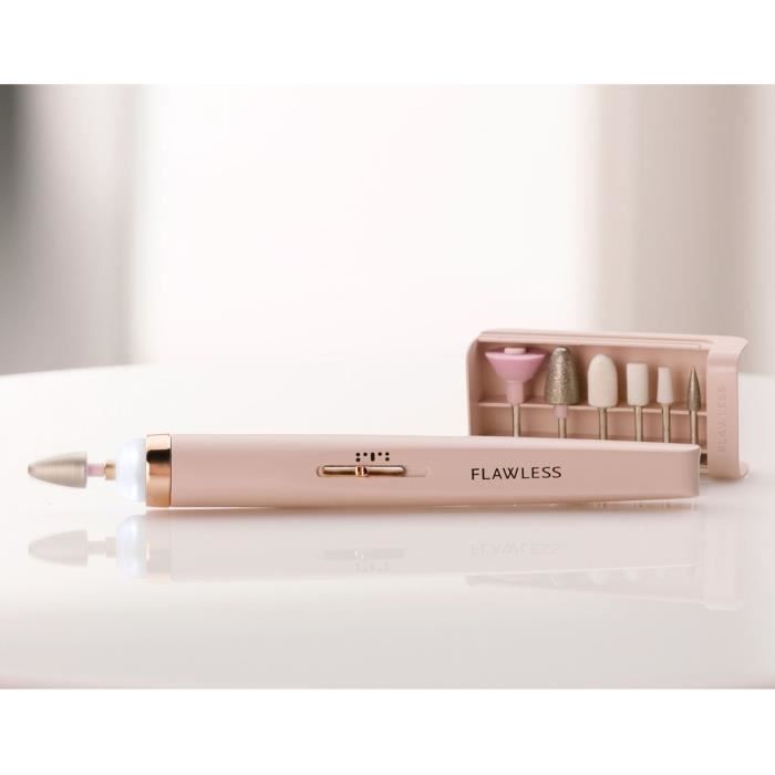 Finishing Touch Flawless Salon Nails - Lime à Ongles Électrique - Kit Manucure Professionnel pour Expérience de Manucure à Domicile