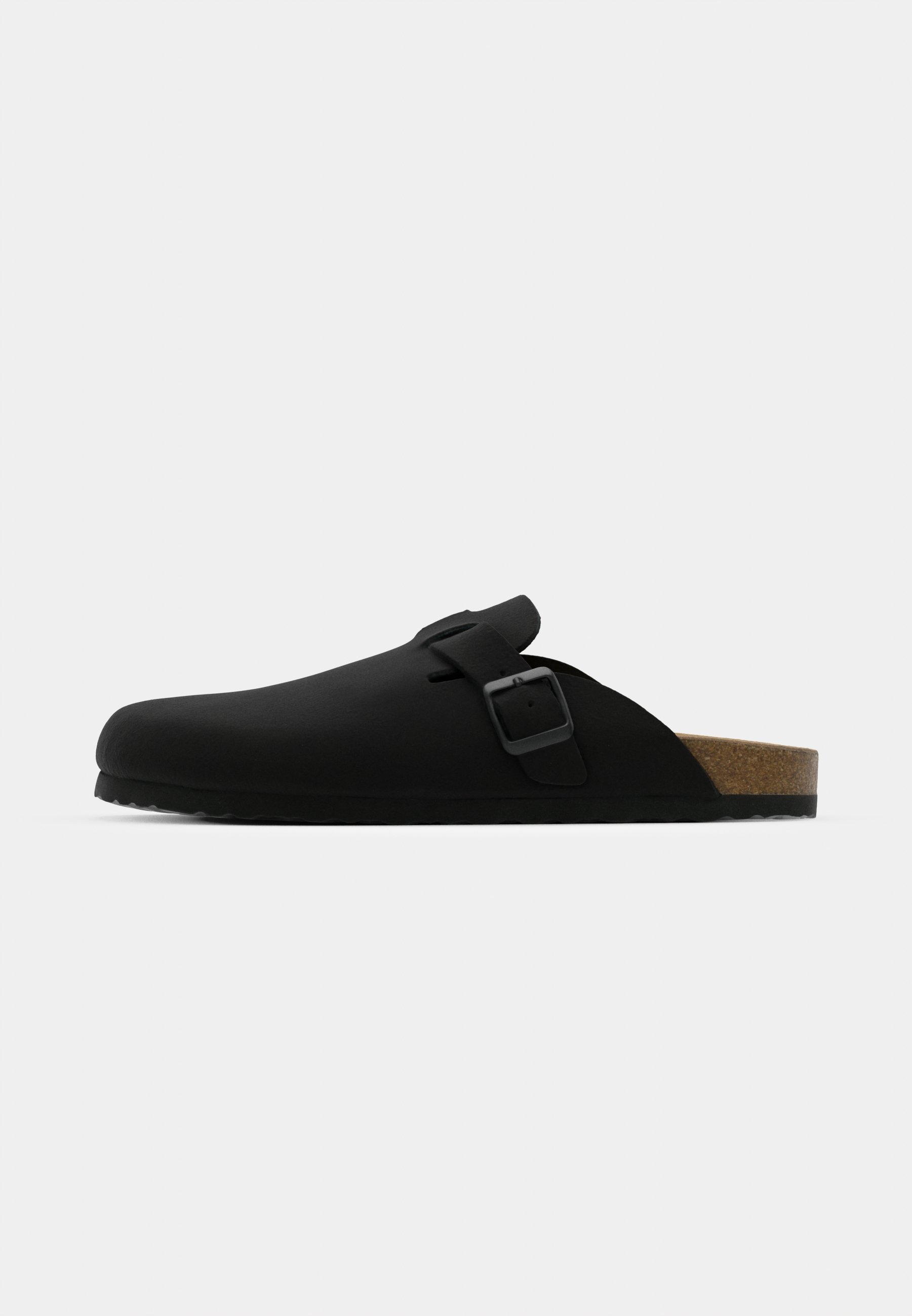 Pier One LEATHER UNISEX - Pantoufles - noires