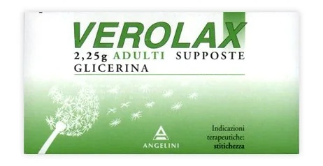 VEROLAX Verolax para adultos 2,25 g 18 supositórios de glicerina para constipação