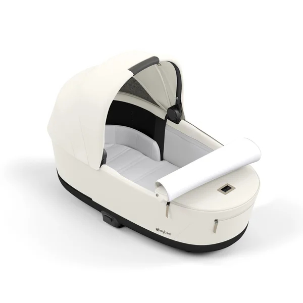 Cybex Priam V4 -rattaasetti, valkoinen, rungolla matta musta