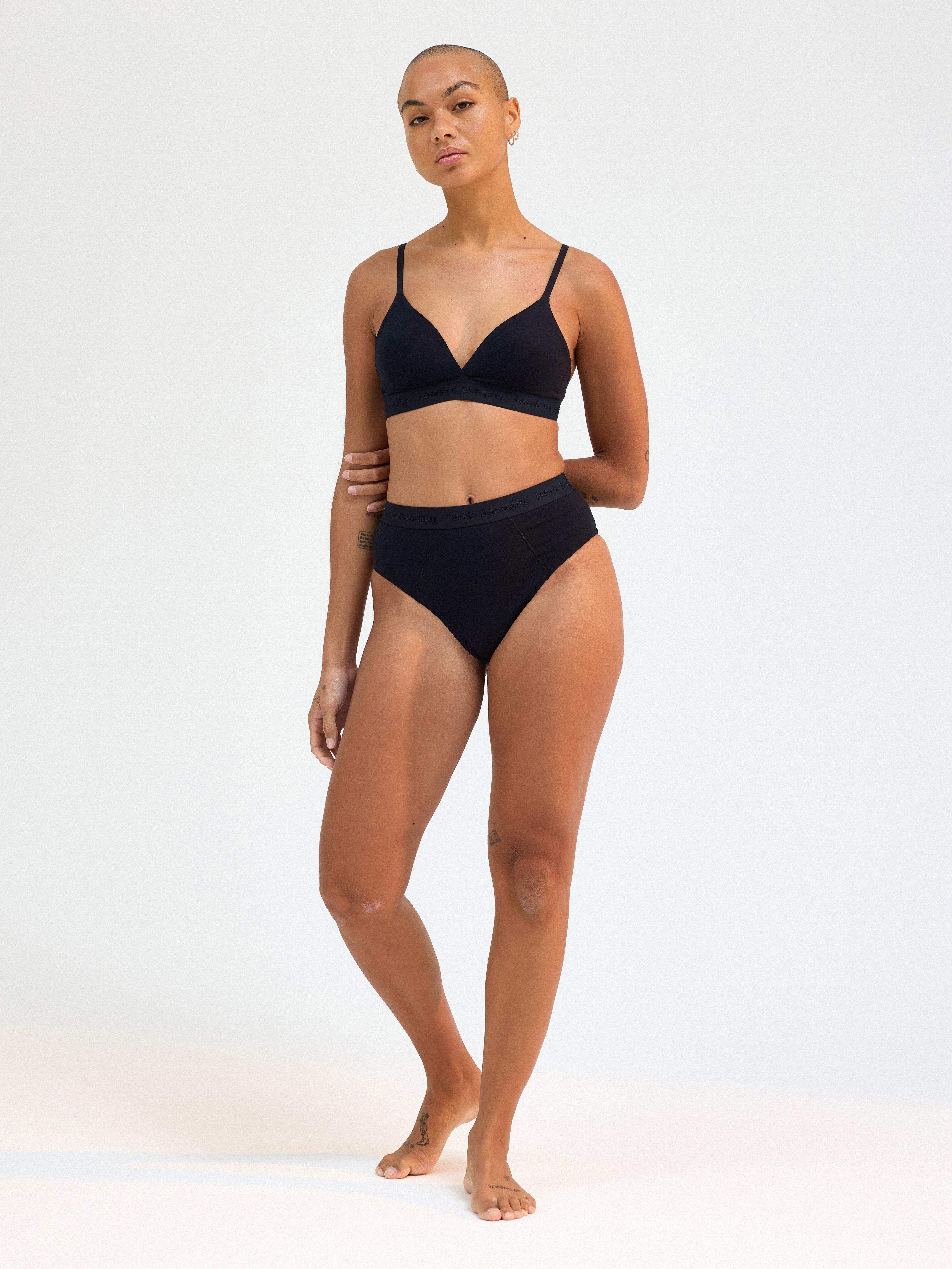 Menstruser - Høy absorberingsevne - Bikini med høy midje - Dame Engineering Black