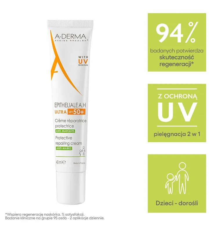 A-Derma Epitheale A.H. Ultra SPF 50+ Ochronny krem Regenerujący
