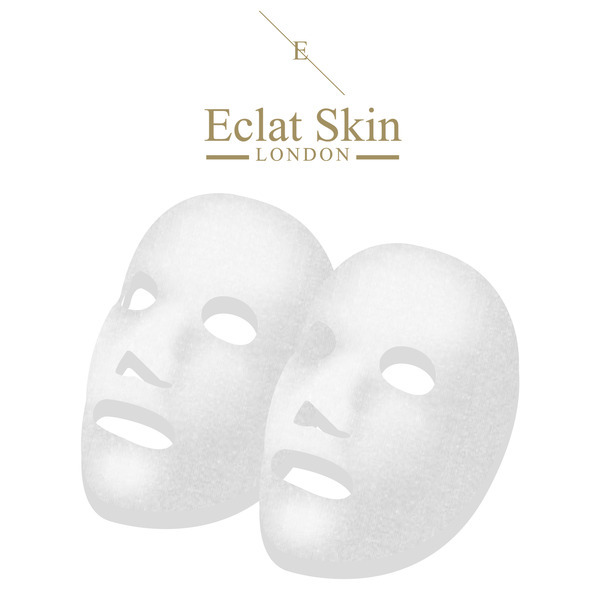 Maschere in tessuto all'acido ialuronico e rosa di Eclat Skin London, patch per il contorno occhi