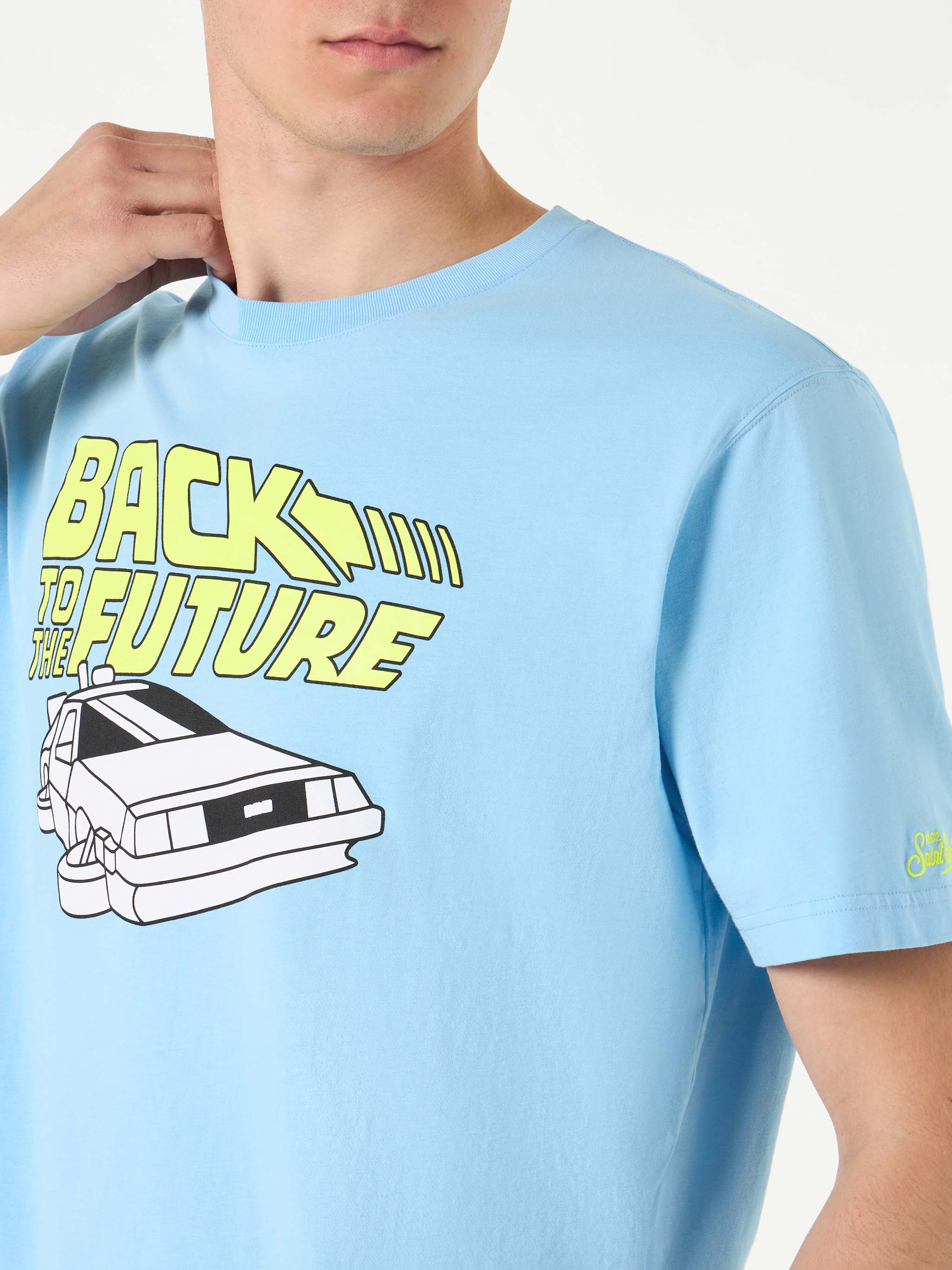 T-shirt da uomo in cotone con stampa Auto Back to the Future | RITORNO