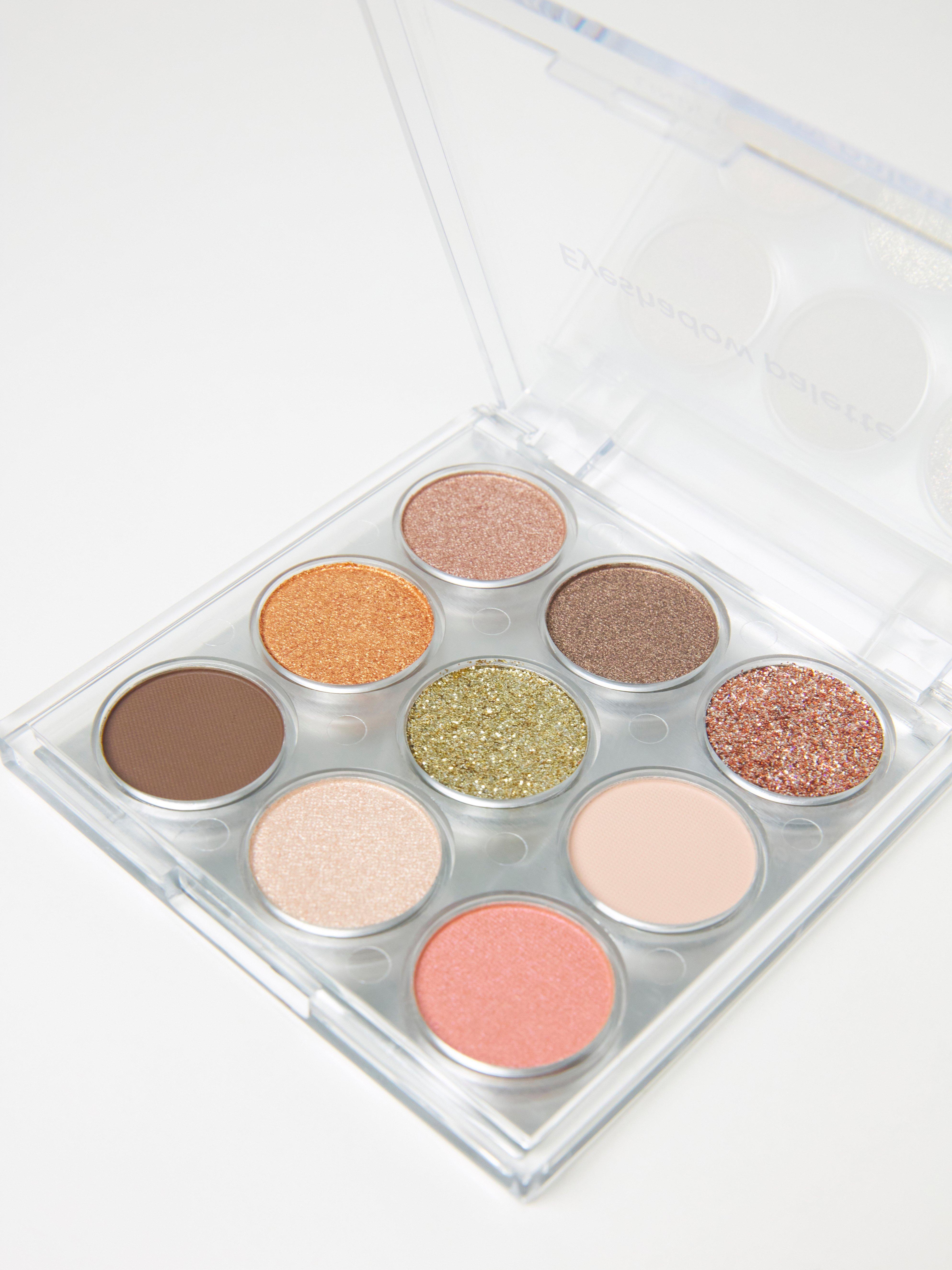 Paleta de sombras para olhos com 9 cores