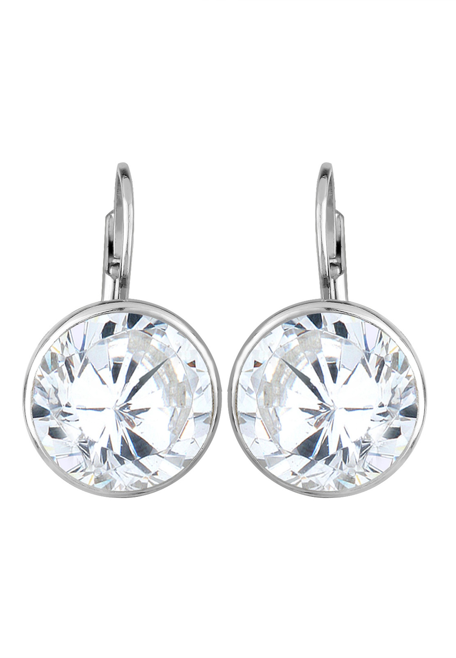 Elli Femmes Pendentif d'oreilles Goutte Glamour Elégant avec cristaux de zirconium en argent sterling 925