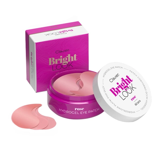 Clavier Bright Look hydrożelowe płatki pod oczy Rose 60 sztuk