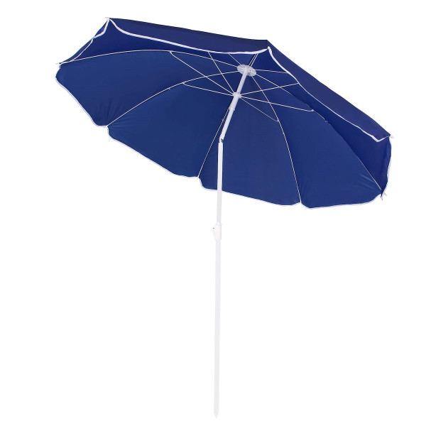 Parasol plażowy 180 cm do ogrodu niebiesko-biały