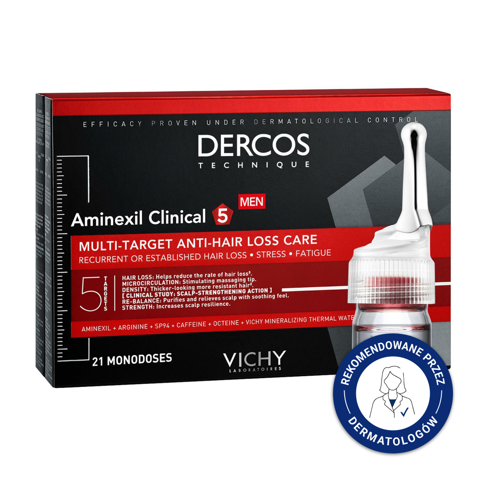 Traitement complet antichute de cheveux Vichy 6 x 21 ml Dercos Aminexil Clinique