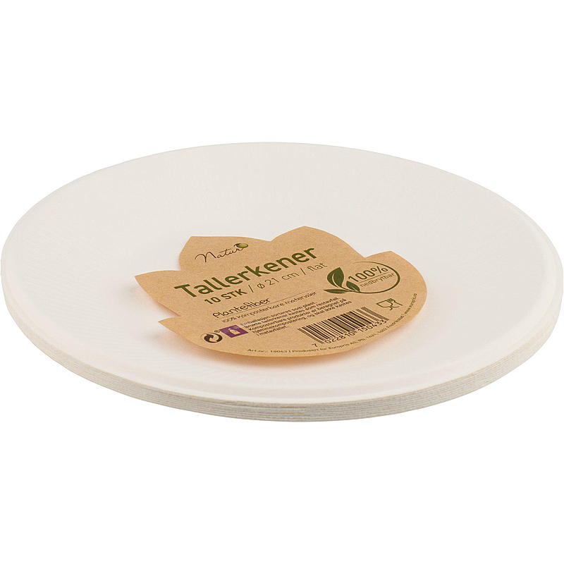 Piatti monouso Nature, confezione da 10, 21 cm