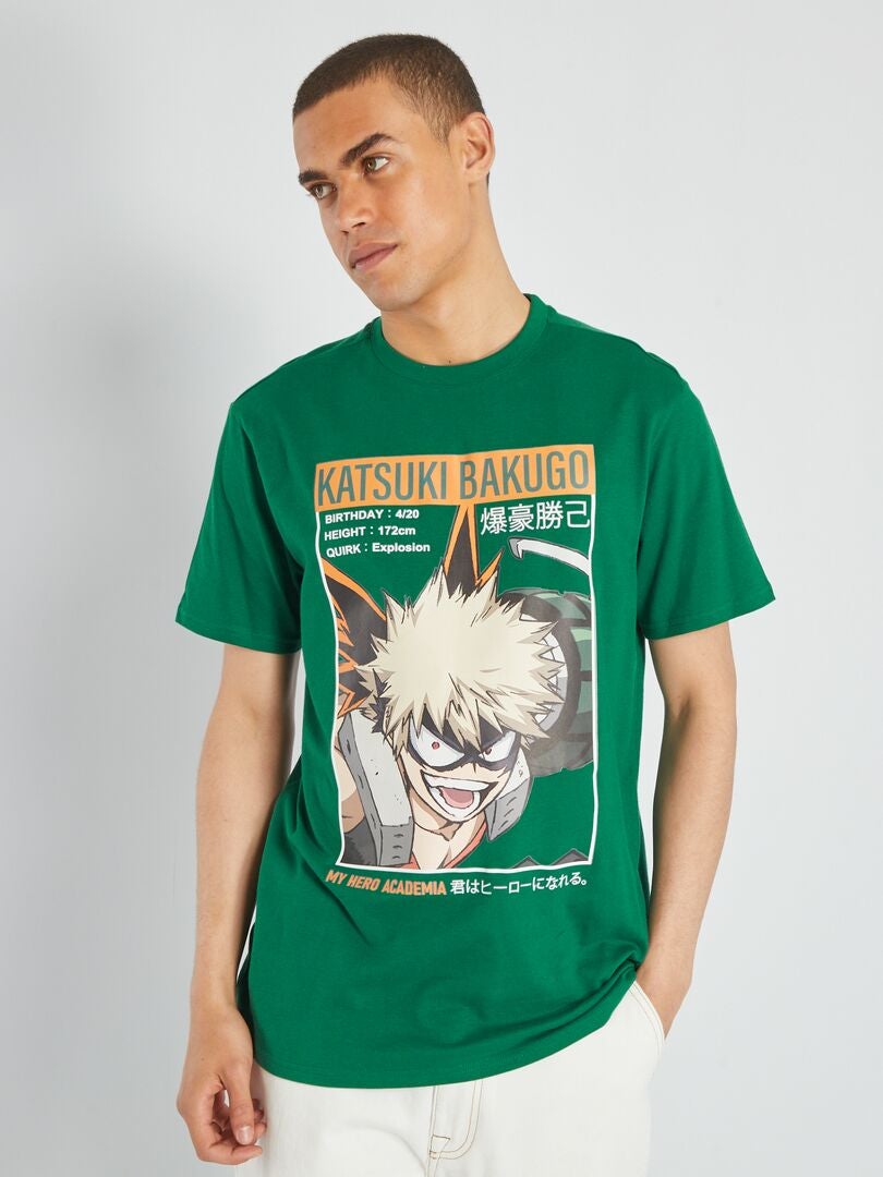 Camiseta 'My Hero Academia' - VERDE