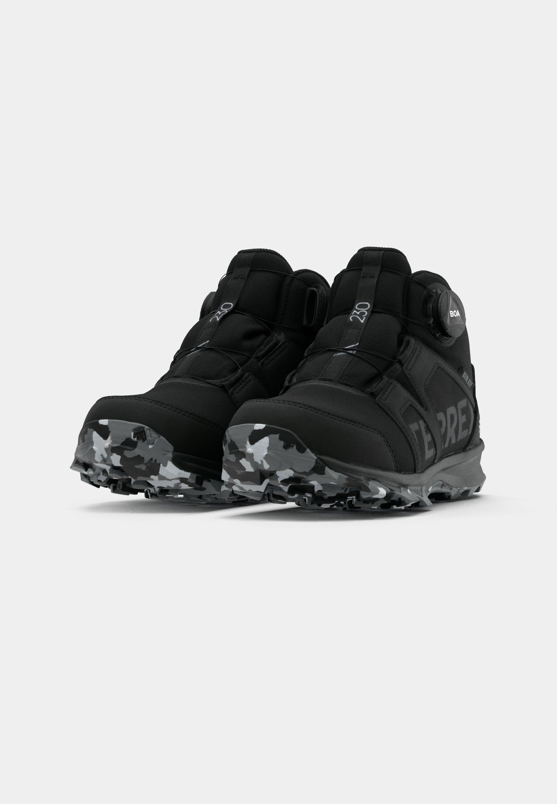 Adidas Terrex BOA MID UNISEX - Scarpe da trekking - nero/bianco/grigio tre