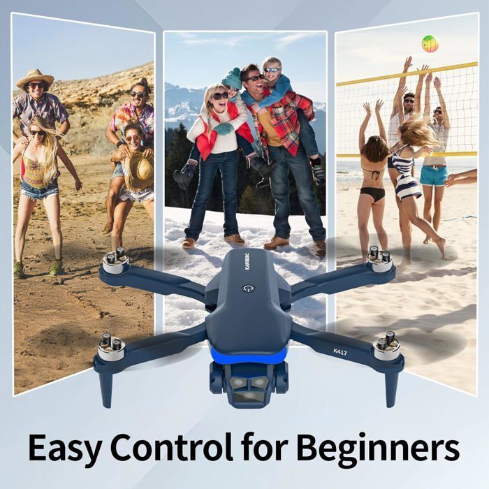 Professional Drone - GERBALA - K417 - 1080P HD Camera - Blue LED - Gesture Control