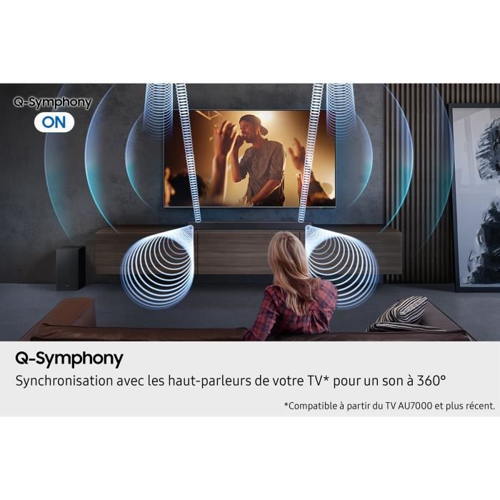SAMSUNG HW-Q610GF/ZG - Barra de sonido Samsung Serie Q 3.1.2 canales - Subwoofer inalámbrico - Dolby Atmos - Negro titanio