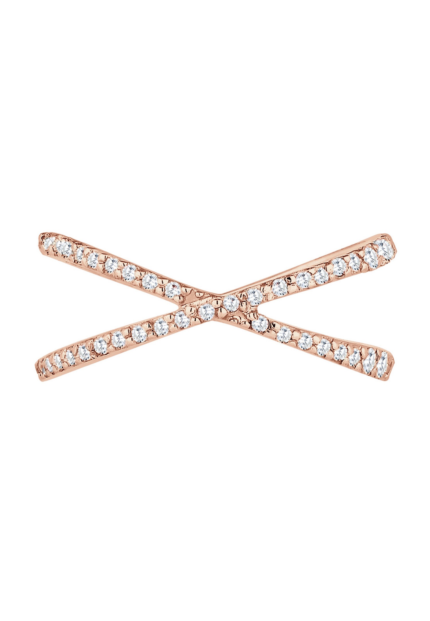 Elli Femmes Enroulement X avec Cristaux de Zirconium en Argent Sterling 925