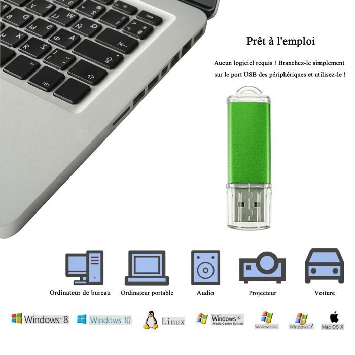 REWBOAT 32GB USB-C USB 2.0 Pen Drives Externos, Corpo Metálico + Capa Plástica, Azul, Prata, Vermelho, Pacote com 3