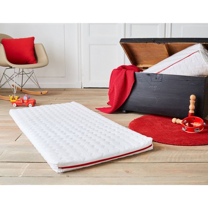 Colchón de viaje para bebé - Babysom - 60x120 cm - Enrollado - 5 cm de grosor - Funda extraíble