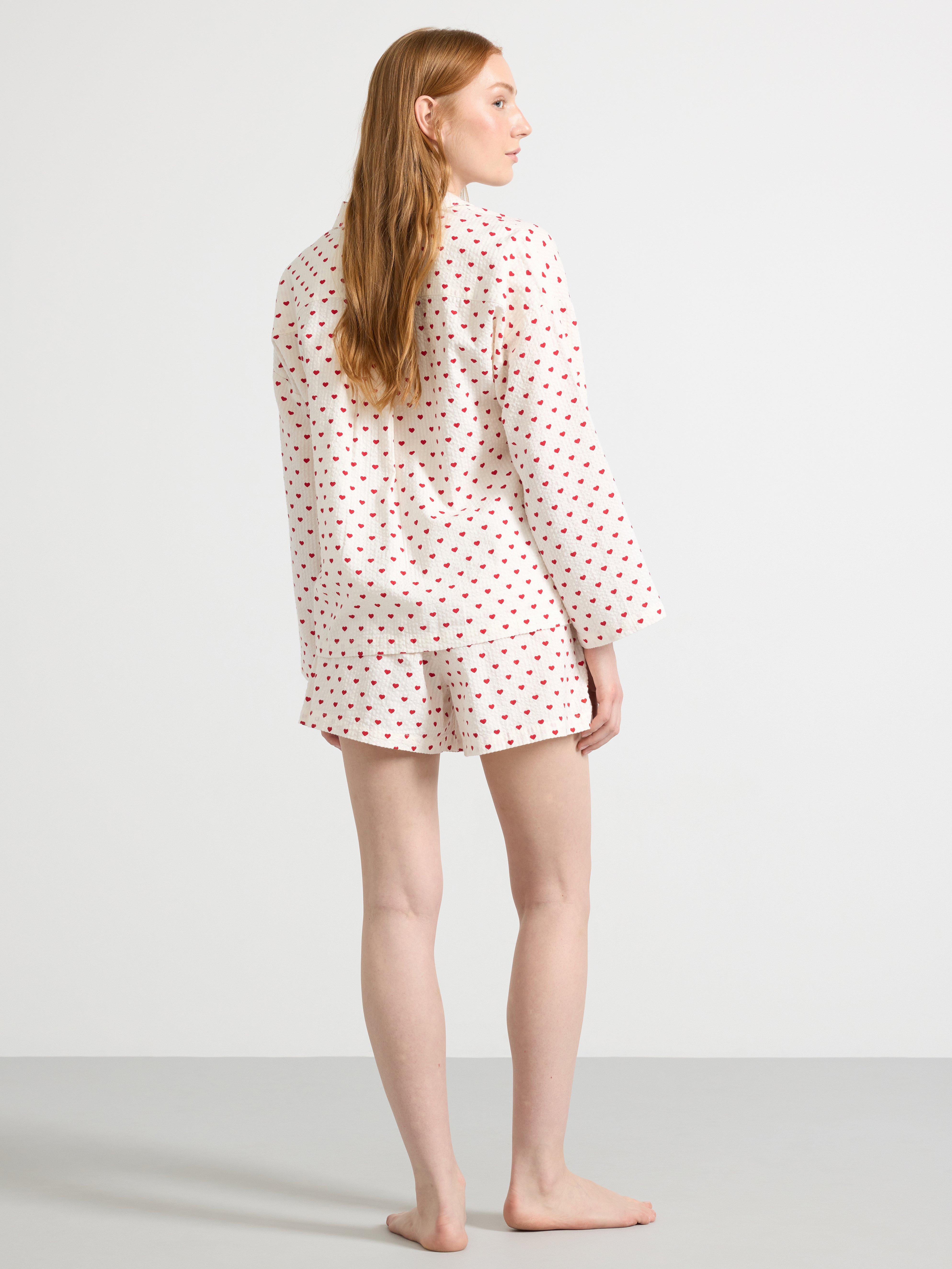 Shorts de pijama na cor vermelha Brook Wave
