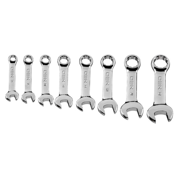 Klucze płasko-oczkowe krótk 8-19mm 8szt NEO 09-791