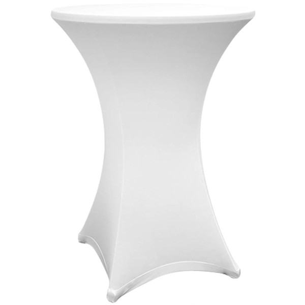 Pokrowiec Stretch Na Stół Koktajlowy Cateringowy 80-85cm 1szt Biały