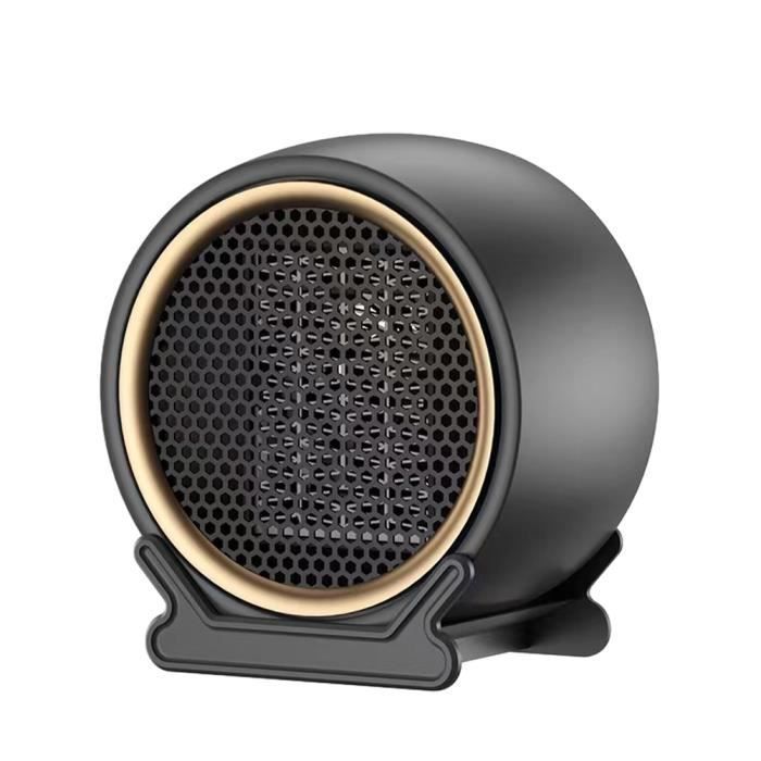 Mini calefactor - Negro - 2 ajustes de temperatura - Protección contra sobrecalentamiento - Protección antivuelco - Cerámica