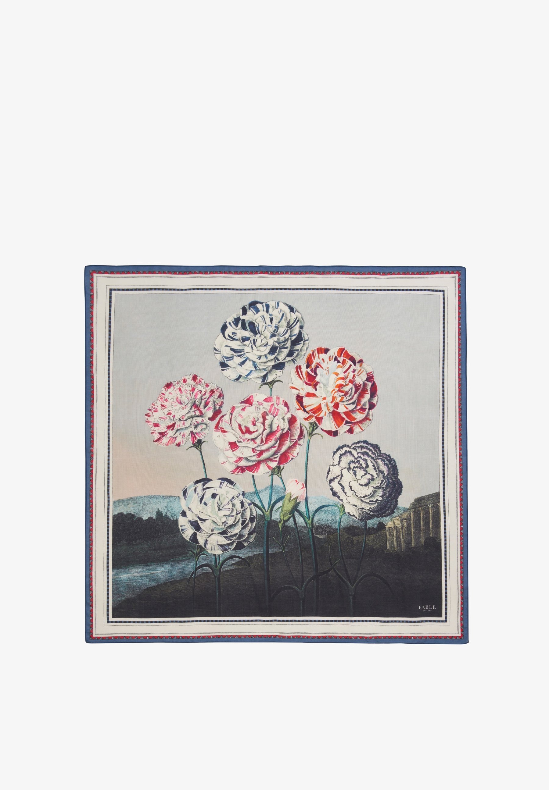 FABLE ENGLAND CARNATIONS TEMPLE OF FLORA GRAND CARRÉ - Foulard - multi