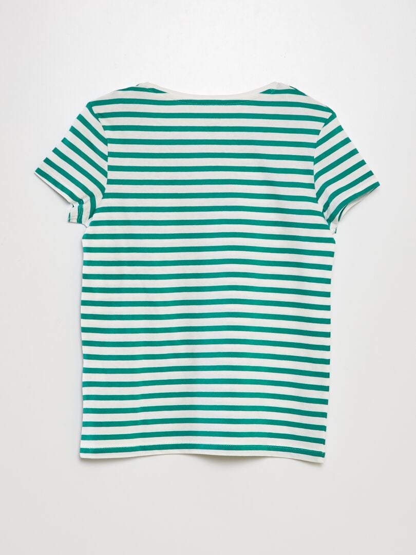 Camiseta con estampado marinero - VERDE