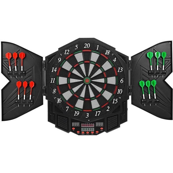 Premium LED elektronisch dartbord - E-dartbord met 12 darts - 27 spellen en 216 variaties [20]