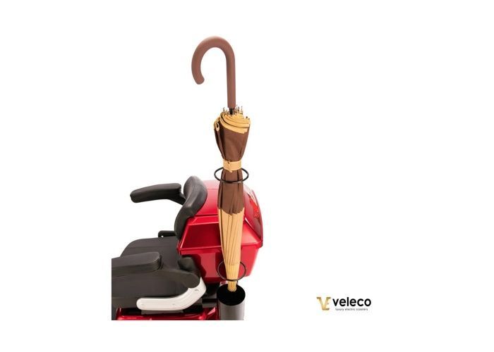 Patinete eléctrico de 3 ruedas Draco Veleco, estable para personas con movilidad reducida y personas mayores, batería de litio negra.