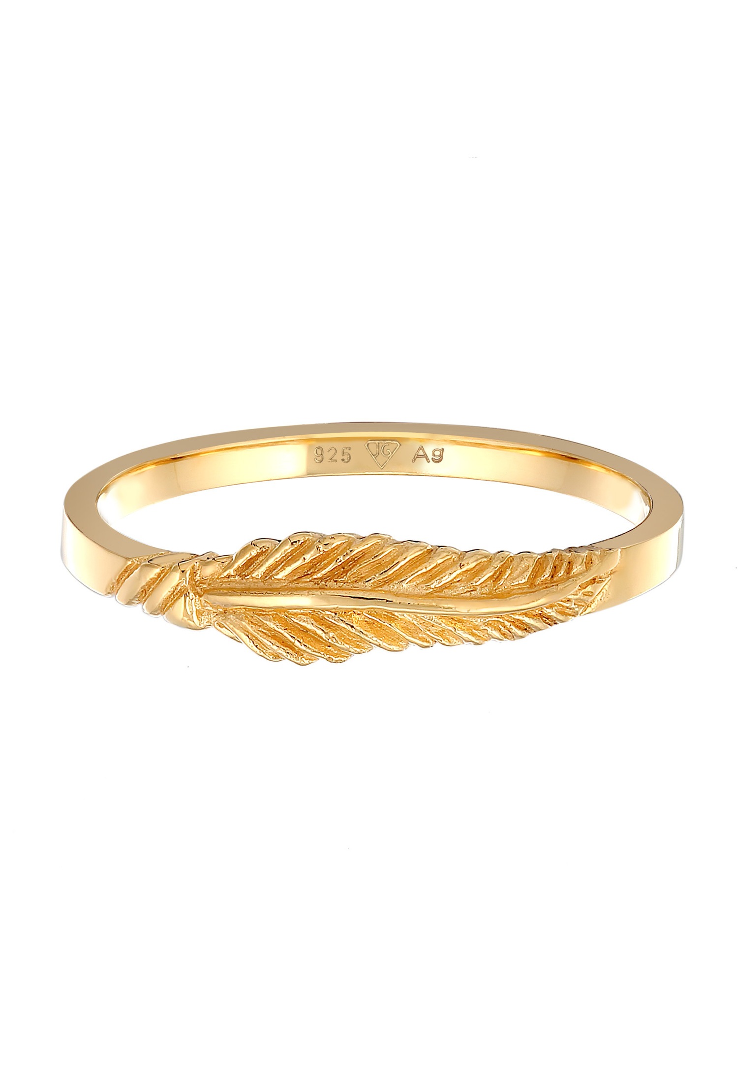 Elli Femmes Plumes Tendance Boho Festival en Argent Sterling 925 plaqué Or
