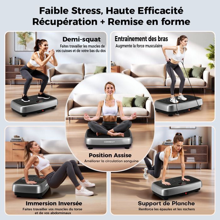 Plateforme Vibrante 2026 Neu 3D - 120 Vitesses - Télécommande - Massage Magnétique - 200kg Max