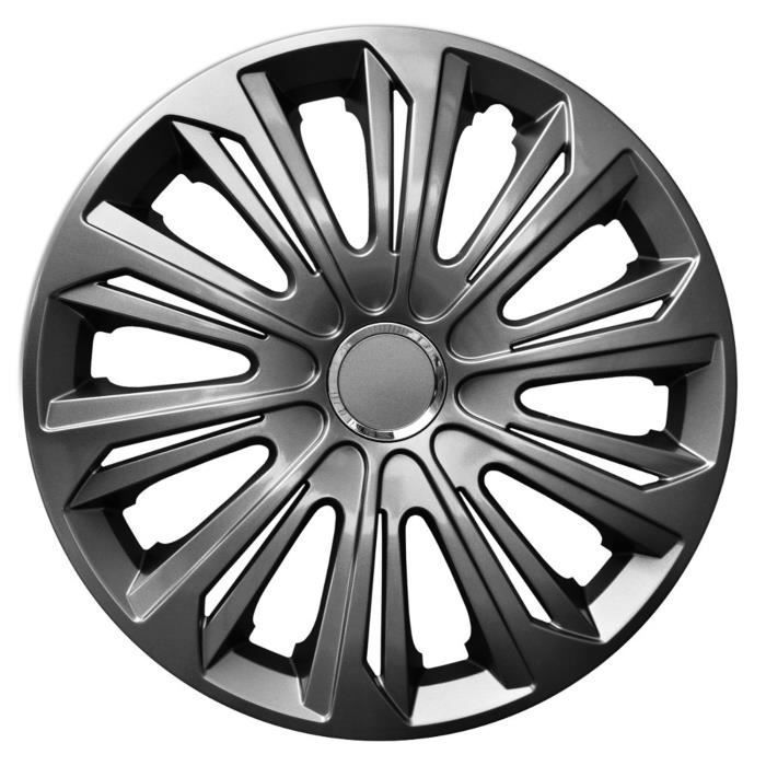 Enjoliveurs de roues STRONG graphite laqué 15 
