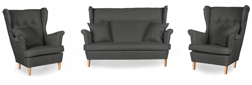 Zestaw wypoczynkowy mebli uszak ARI sofa fotele Family Meble