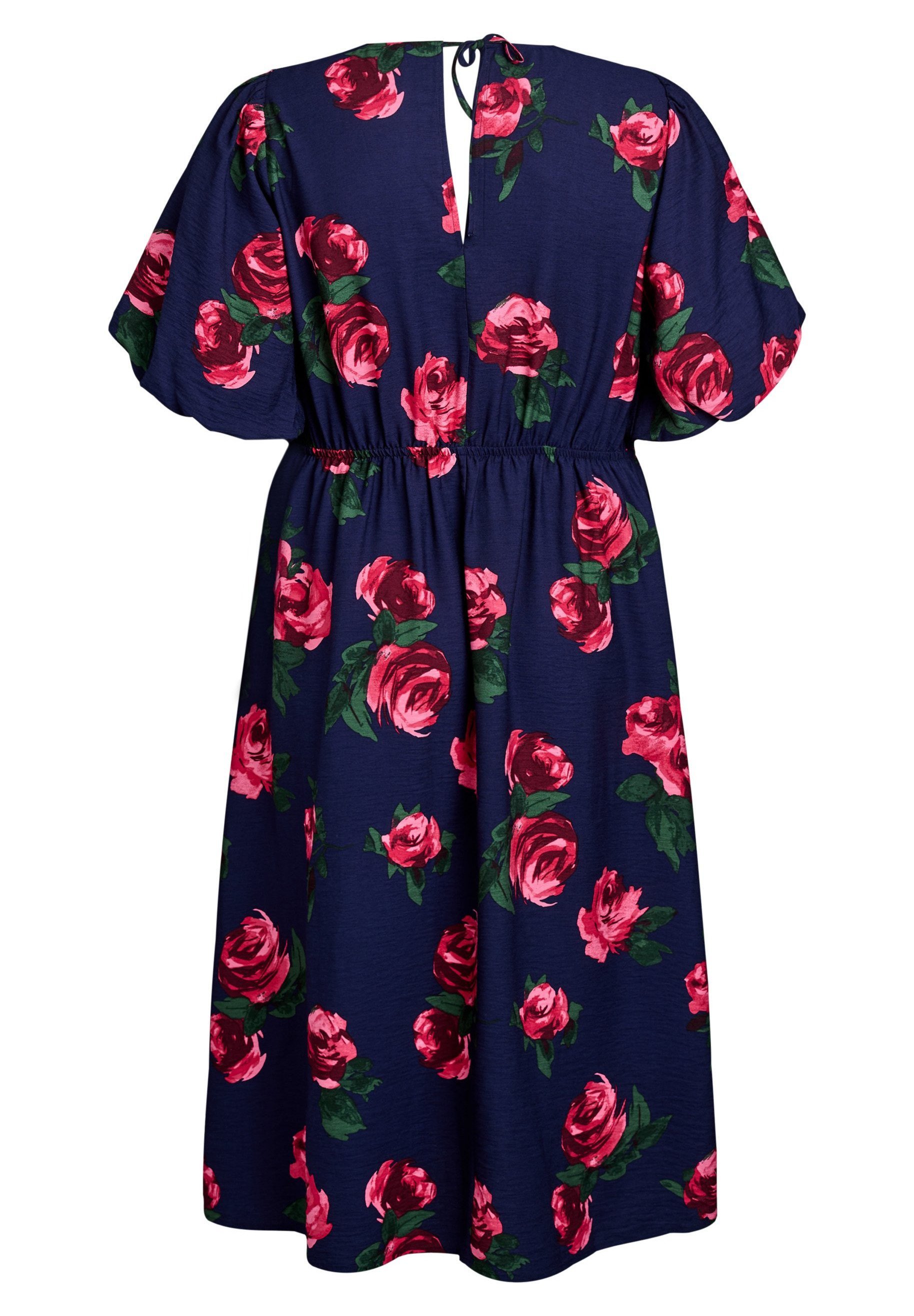 Zizzi Tageskleid - Pink Rose aop