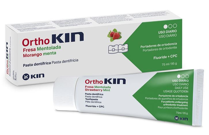 Orthokin zemeņu mentola zobu pasta Zobu pastas un zobu tīrīšanas līdzekļi