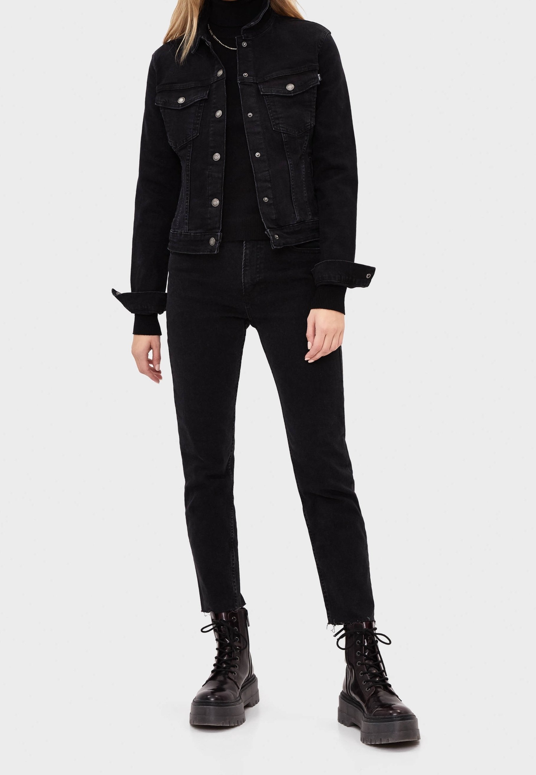 Giacca in denim Bershka - nera