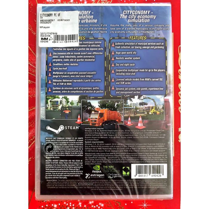 Cityconomy Service per la tua città PC DVD-ROM Nuovo in blister Simulazione di gestione urbana Astragon PEGI 3