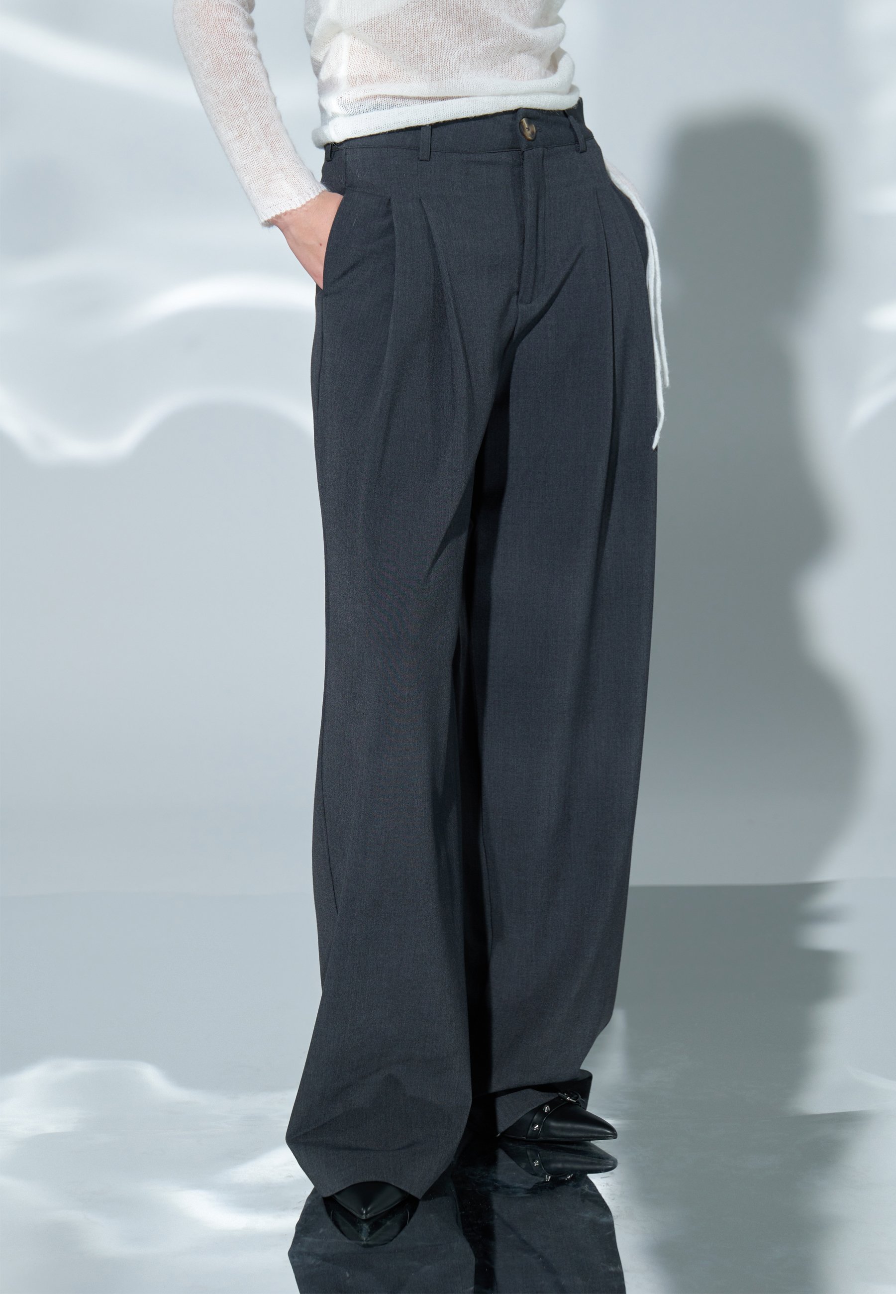 Even&Odd Broek - gemêleerd donkergrijs