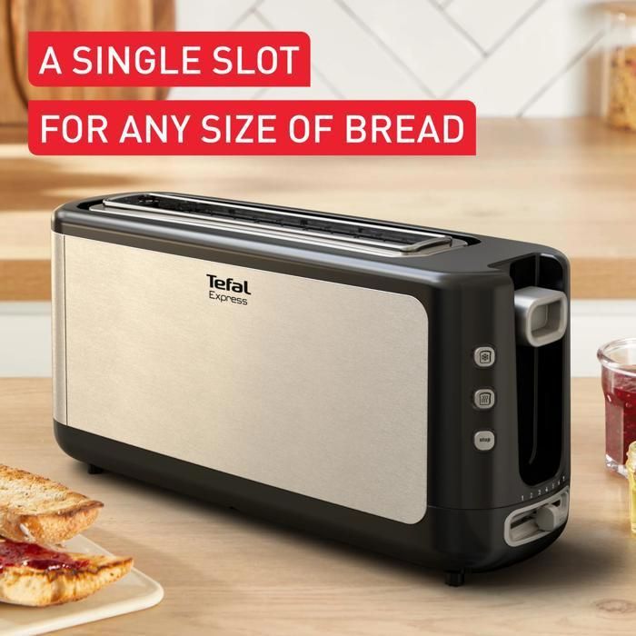Tostapane in metallo TEFAL Express a 1 fetta con 7 livelli di doratura TL365ETR