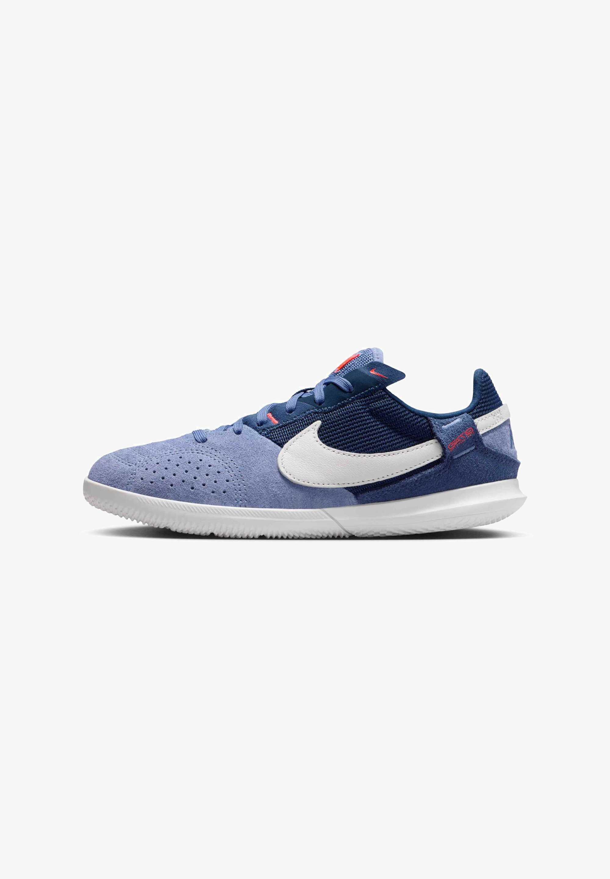 Nike Performance JR STREETGATO UNISEX - Hallenfußballschuhe - Lila Schiefer/Gipfelweiß/Sandlila