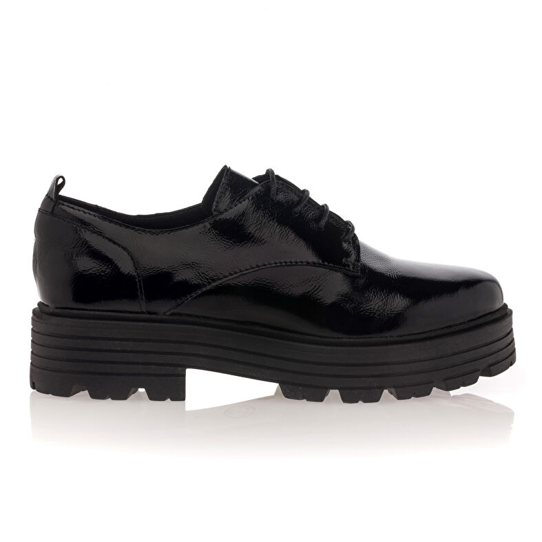 Zwarte veterschoenen voor dames / Derbyschoenen