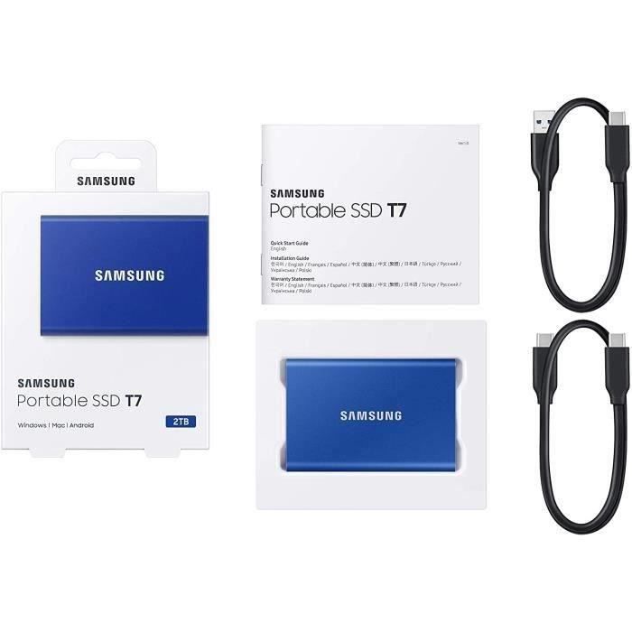 SAMSUNG SSD Externo T7 Azul 2 a MU-PC2T0H/WW