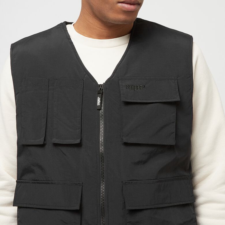 Gilet multitasche con piccolo logo
